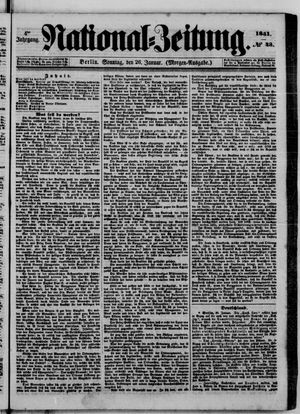 Nationalzeitung vom 26.01.1851