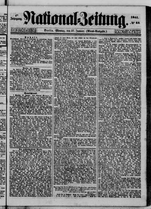 Nationalzeitung on Jan 27, 1851