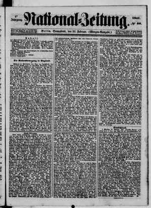 Nationalzeitung on Feb 22, 1851