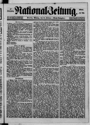 Nationalzeitung vom 24.02.1851