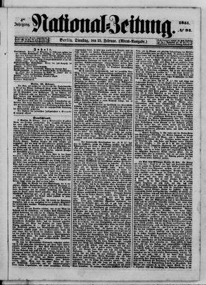 Nationalzeitung vom 25.02.1851