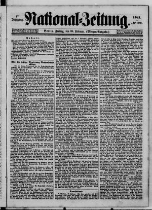 Nationalzeitung vom 28.02.1851