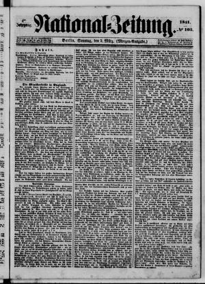 Nationalzeitung vom 02.03.1851