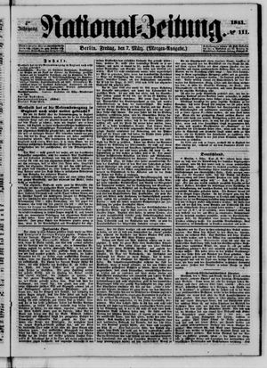 Nationalzeitung vom 07.03.1851
