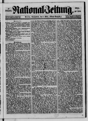 Nationalzeitung vom 08.03.1851