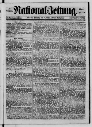 Nationalzeitung vom 10.03.1851