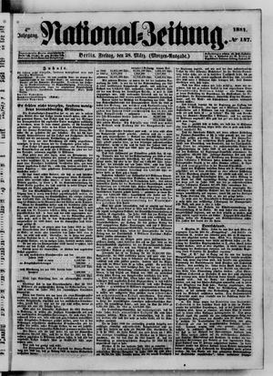 Nationalzeitung vom 28.03.1851