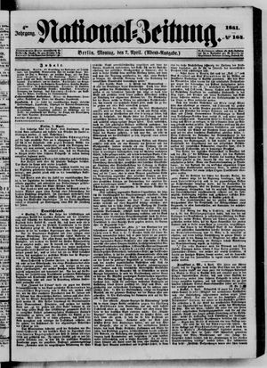 Nationalzeitung vom 07.04.1851