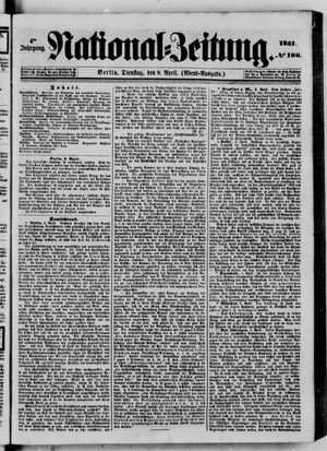 Nationalzeitung vom 08.04.1851