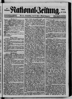 National-Zeitung vom 10.04.1851