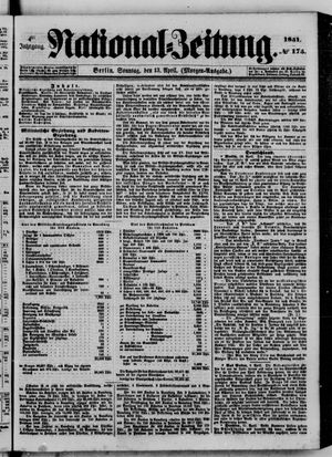 Nationalzeitung vom 13.04.1851