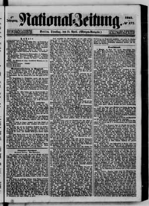 Nationalzeitung vom 15.04.1851