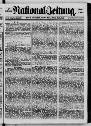 Nationalzeitung vom 19.04.1851
