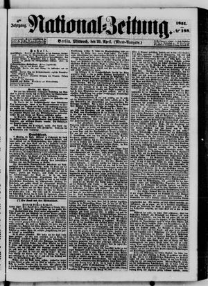 Nationalzeitung vom 23.04.1851