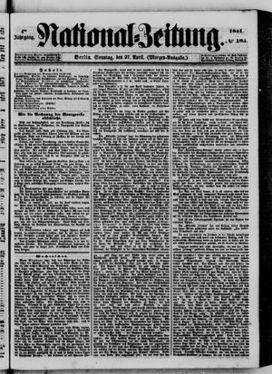 Nationalzeitung vom 27.04.1851