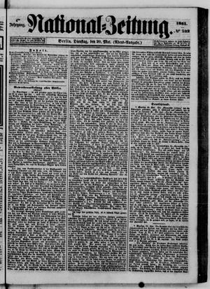 Nationalzeitung vom 20.05.1851