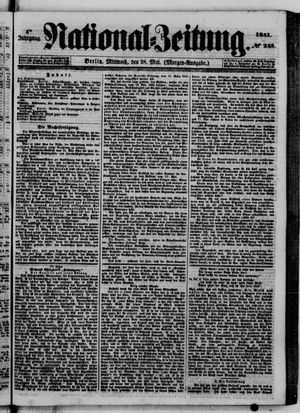 Nationalzeitung vom 28.05.1851