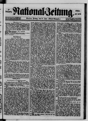 Nationalzeitung on Jun 13, 1851