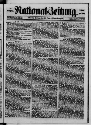 Nationalzeitung vom 20.06.1851