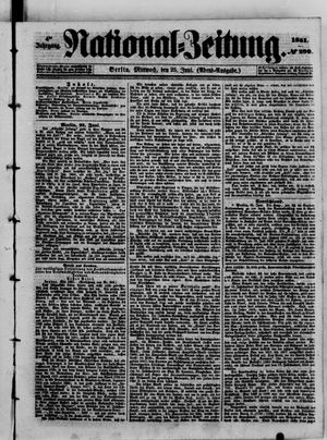 Nationalzeitung vom 25.06.1851