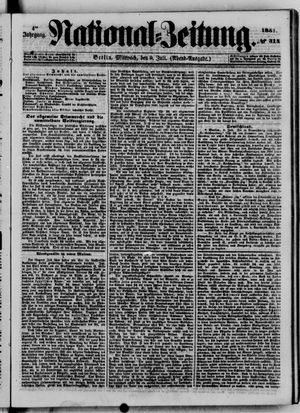 Nationalzeitung vom 09.07.1851