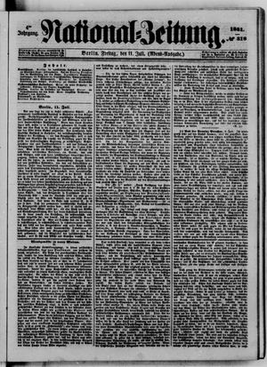 Nationalzeitung vom 11.07.1851