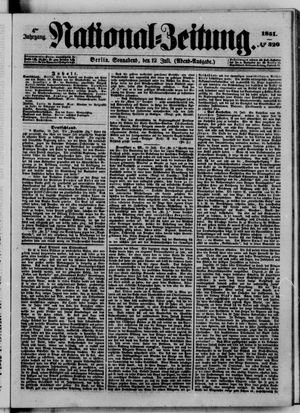 Nationalzeitung vom 12.07.1851
