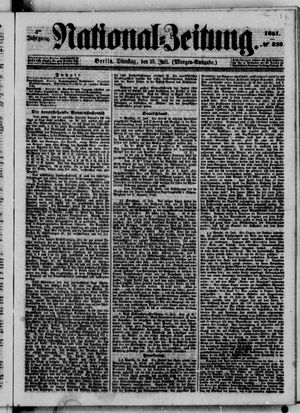 Nationalzeitung vom 15.07.1851