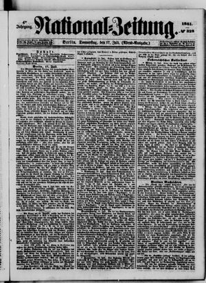 National-Zeitung vom 17.07.1851