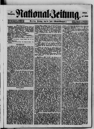 Nationalzeitung vom 18.07.1851