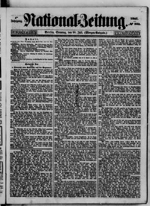 Nationalzeitung vom 20.07.1851