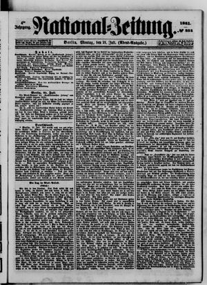 Nationalzeitung vom 21.07.1851