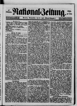 Nationalzeitung vom 26.07.1851