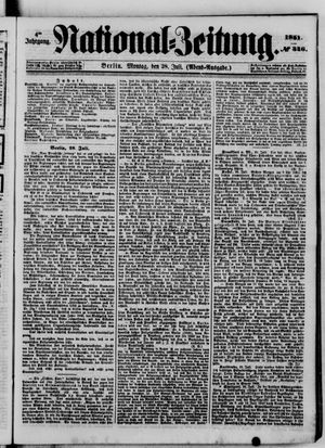 Nationalzeitung vom 28.07.1851