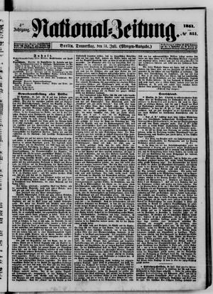 Nationalzeitung vom 31.07.1851