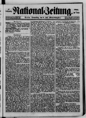 Nationalzeitung vom 31.07.1851