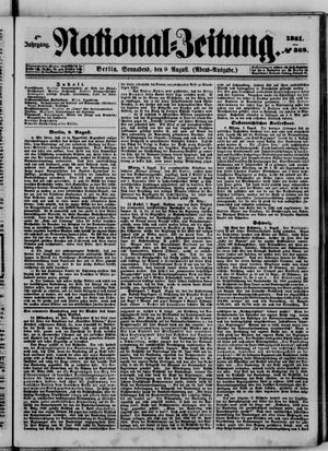 Nationalzeitung vom 09.08.1851