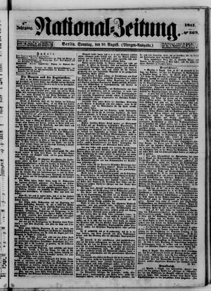 Nationalzeitung vom 10.08.1851