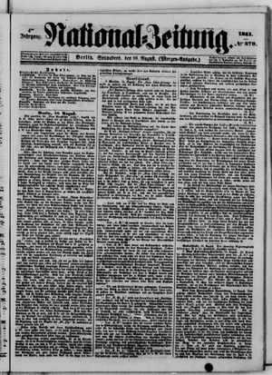 Nationalzeitung on Aug 16, 1851