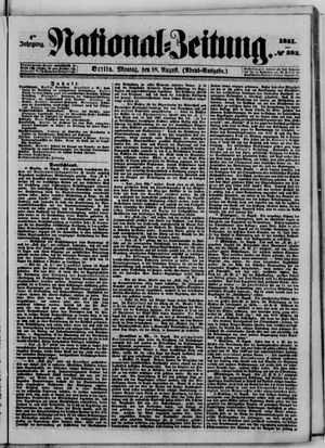 Nationalzeitung vom 18.08.1851