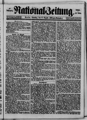 Nationalzeitung vom 19.08.1851