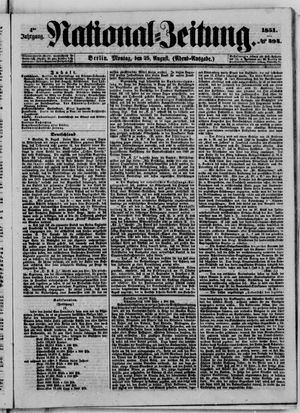 Nationalzeitung vom 25.08.1851