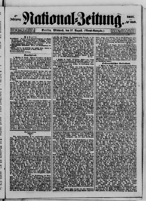 National-Zeitung on Aug 27, 1851