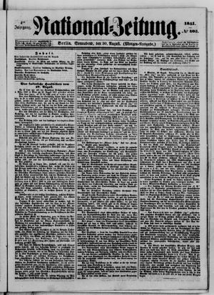 Nationalzeitung vom 30.08.1851