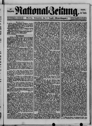 Nationalzeitung vom 30.08.1851