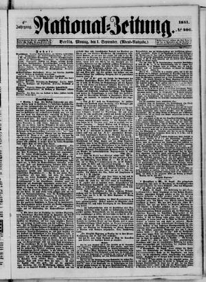 Nationalzeitung vom 01.09.1851