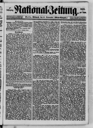 Nationalzeitung vom 10.09.1851