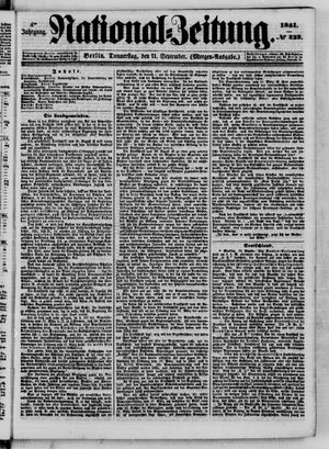 Nationalzeitung vom 11.09.1851