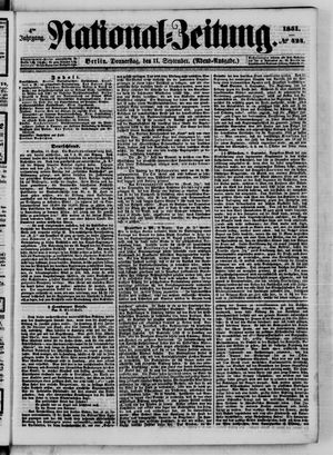 Nationalzeitung vom 11.09.1851