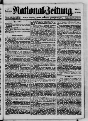 Nationalzeitung vom 14.09.1851